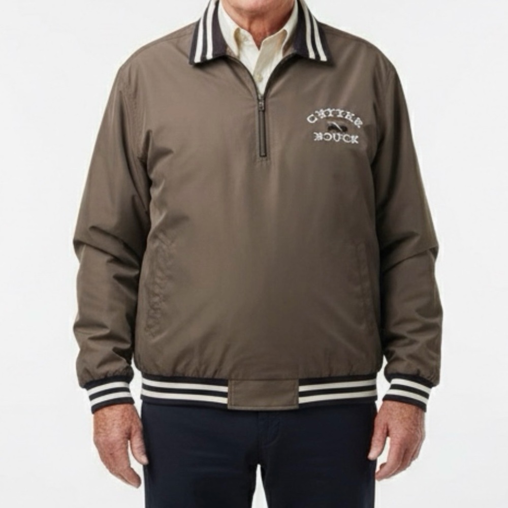 Cutter‎ & Buck Brown Windbreaker Pullover Jacket partial Zipper Size 2xb